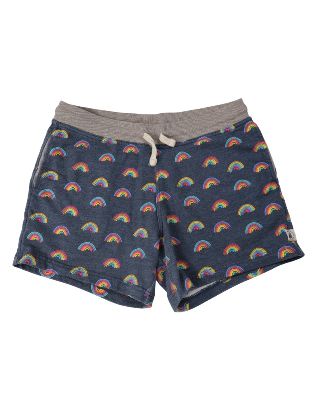 Chubbies Rainbow Print Lounge Shorts Size M Blue Drawstring Cotton Blend